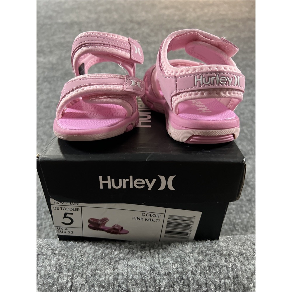 NIB Hurley Loni Toddler Girls Sport Water Sandals Pink Multi Size 5